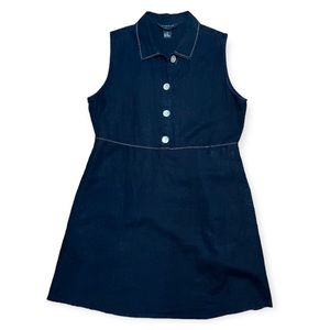 Sybilla Black 100% Linen Dress Sz M